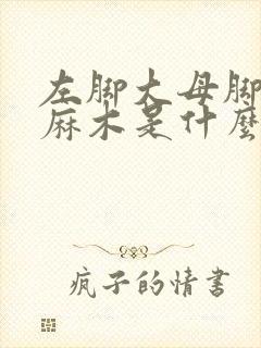 左脚大母脚趾头麻木是什么原因