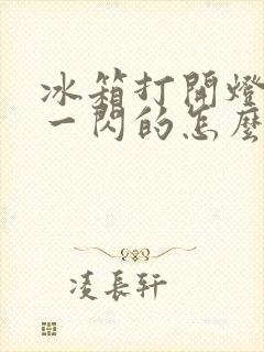 冰箱打开灯一闪一闪的怎么回事