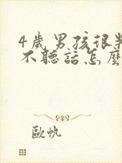 4岁男孩很叛逆不听话怎么办