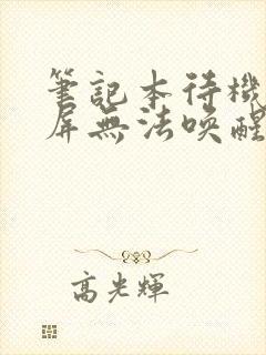 笔记本待机后黑屏无法唤醒