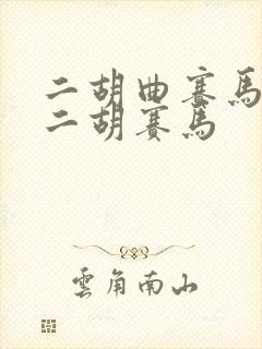 二胡曲赛马宋飞二胡赛马