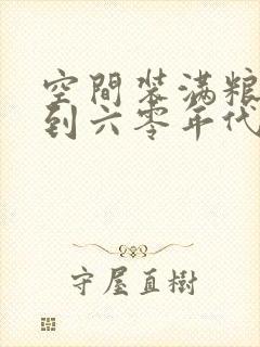 空间装满粮食回到六零年代封面