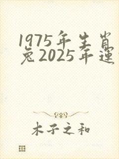 1975年生肖兔2025年运势及运程