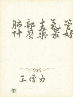 肺部支气管炎吃什么药最好