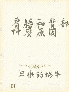 肩膀和背部疼痛什么原因封面