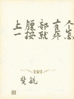 上腹部有个硬块一按就疼怎么回事封面