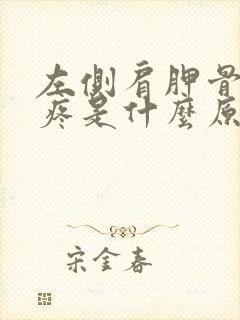 左侧肩胛骨后背疼是什么原因引起的