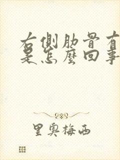 右侧肋骨有点疼是怎么回事封面