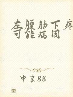 左腹肋下疼痛的可能病因