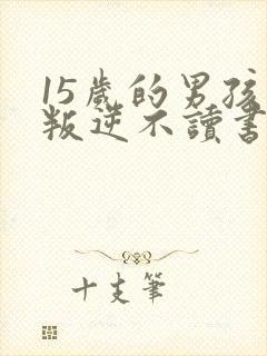 15岁的男孩子叛逆不读书怎么办