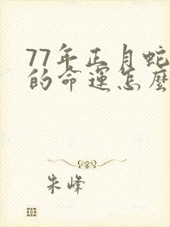 77年正月蛇男的命运怎么样