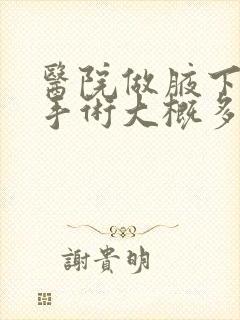 医院做腋下异味手术大概多少费用