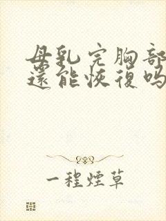 母乳完胸部下垂还能恢复吗封面