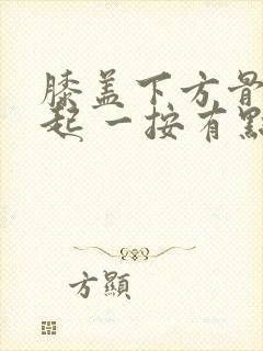 膝盖下方骨头凸起 一按有点疼