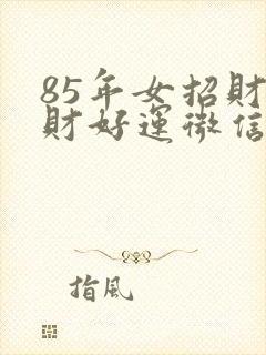 85年女招财旺财好运微信名字