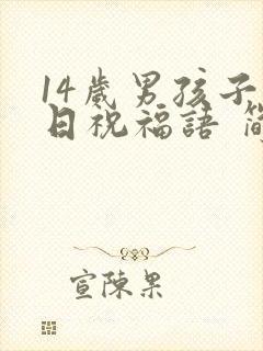 14岁男孩子生日祝福语 简短独特封面