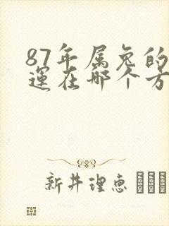 87年属兔的财运在哪个方向