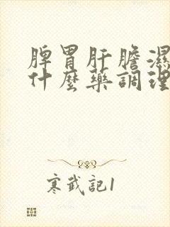 脾胃肝胆湿热吃什么药调理