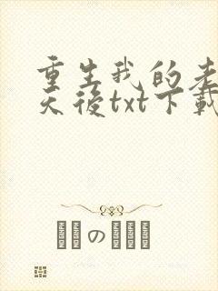 重生我的老婆是天后txt下载