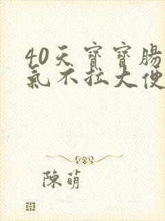 40天宝宝肠胀气不拉大便