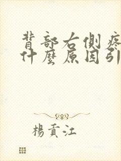 背部右侧疼痛是什么原因引起的