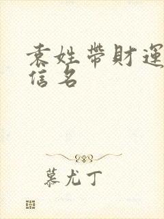 袁姓带财运的微信名