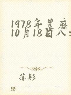 1978年农历10月18日八字算命封面