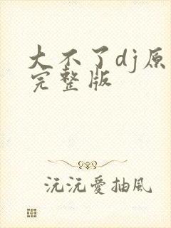 大不了dj原唱完整版封面