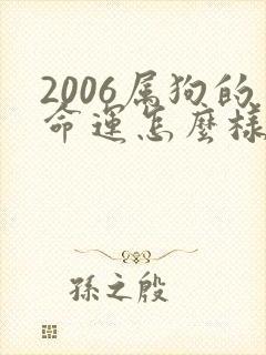 2006属狗的命运怎么样