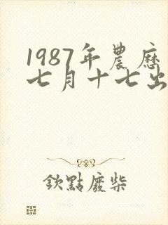 1987年农历七月十七出生的人命运