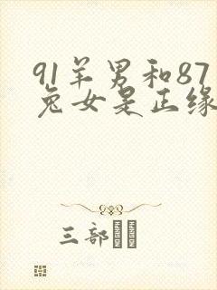 91羊男和87兔女是正缘吗
