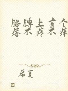 胳膊上有个硬疙瘩不疼不痒