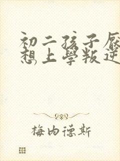 初二孩子厌学不想上学叛逆怎么办