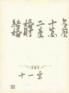 结婚二十多年离婚财产怎么分