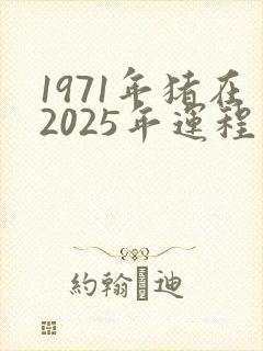 1971年猪在2025年运程