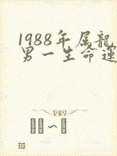 1988年属龙男一生命运及婚姻