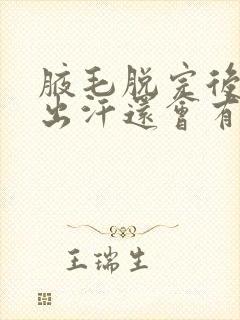 腋毛脱完后腋下出汗还会有味道吗