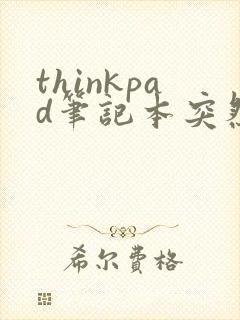 thinkpad笔记本突然黑屏无法开机