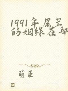 1991年属羊的姻缘在哪年