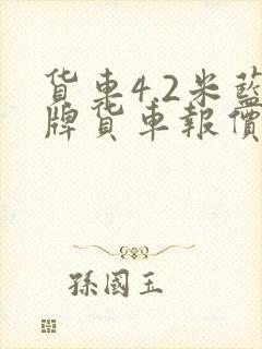 货车4.2米蓝牌货车报价封面
