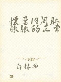 怀孕19周肚子胀胀的正常吗封面