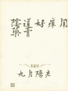 阴道好痒用什么药膏