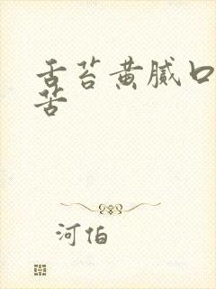 舌苔黄腻口臭口苦