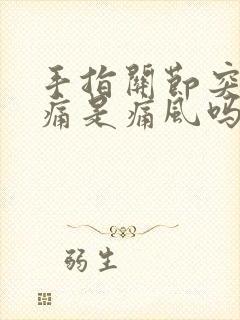 手指关节突然肿痛是痛风吗