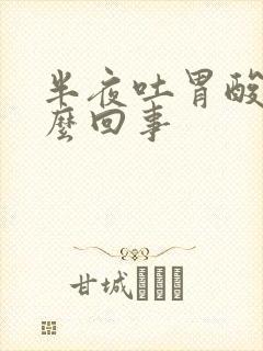 半夜吐胃酸是怎么回事