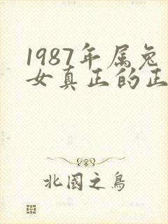 1987年属兔女真正的正缘在二婚
