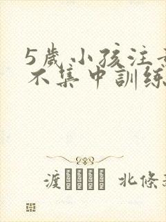 5岁小孩注意力不集中训练