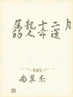 属龙十二月出生的人命运