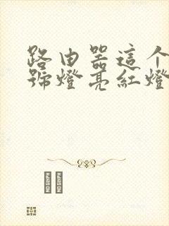 路由器这个光信号灯亮红灯怎么搞