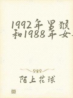 1992年男猴和1988年女龙能结婚吗封面